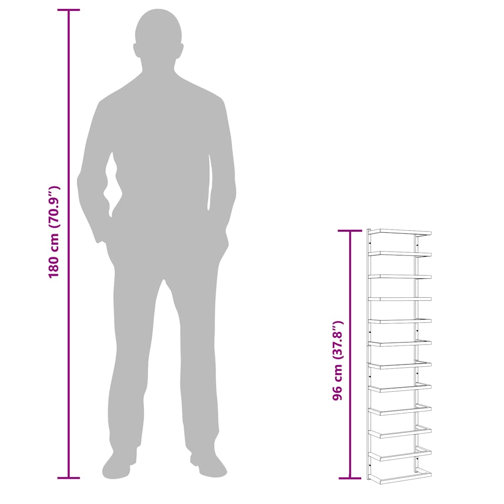 Pyyheteline valkoinen 24x12x96 cm teräs - Image 9
