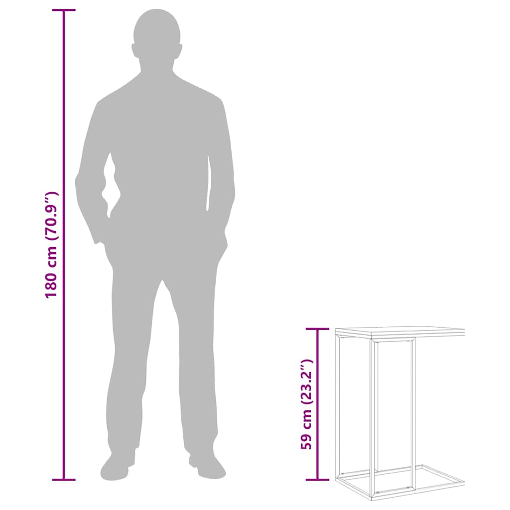 galdiņš, melns, 40x30x59 cm, inženierijas koks