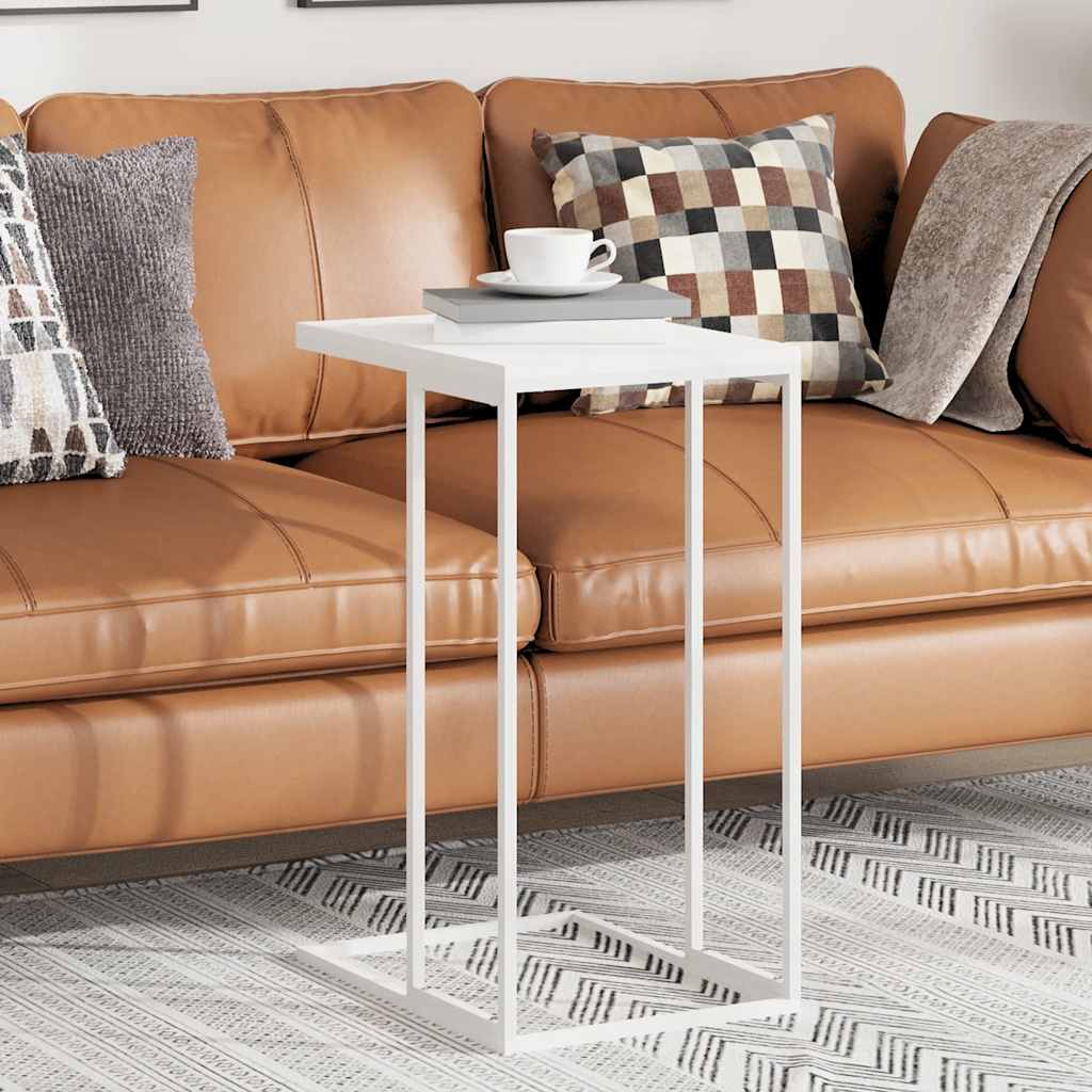 vidaXL Masă laterală, alb, 40x30x59 cm, lemn compozit