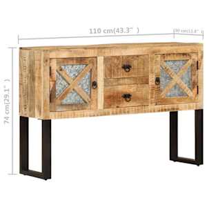 Příborník 110 x 30 x 74 cm hrubé mangovníkové dřevo - obrázek 14