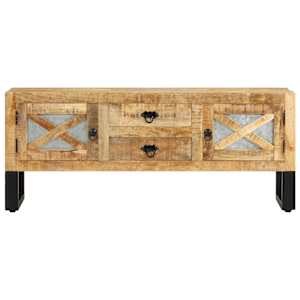 TV stolek 110 x 30 x 45 cm hrubé mangovníkové dřevo - obrázek 2