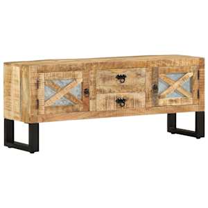 TV stolek 110 x 30 x 45 cm hrubé mangovníkové dřevo - obrázek 12
