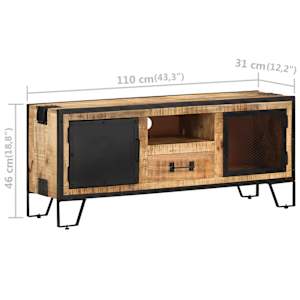 TV stolek 110 x 31 x 46 cm hrubé mangovníkové dřevo - obrázek 10