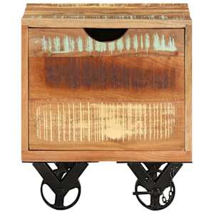 vidaXL Bijzettafel 40x40x45 cm massief gerecycled hout