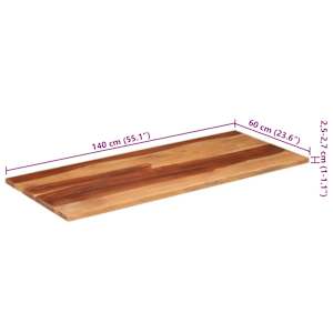 Stolní deska 140 x 60 x (2,5–2,7) cm masivní akáciové dřevo - obrázek 6