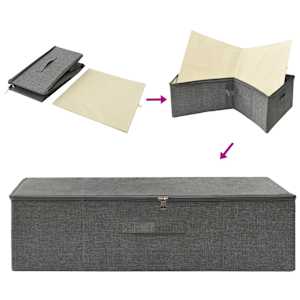 Úložný box textil 70 x 40 x 18 cm antracitový - obrázek 5