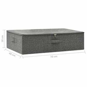 Úložný box textil 70 x 40 x 18 cm antracitový - obrázek 10