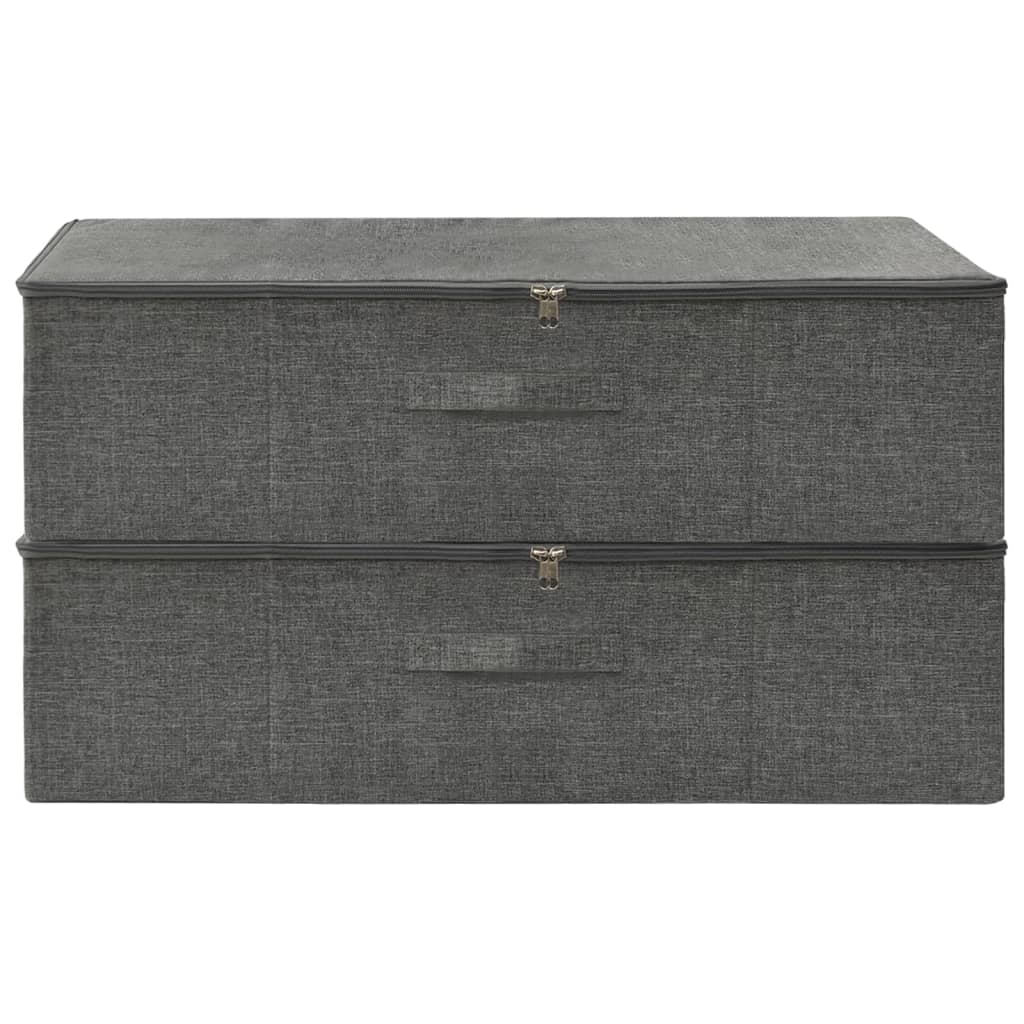 

vidaXL Opbergboxen 2 st 70x40x18 cm stof antracietkleurig