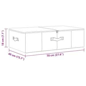 Úložné boxy 2 ks textil 70 x 40 x 18 cm krémové - obrázek 11