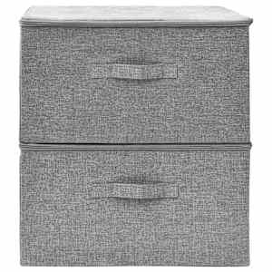 Úložné boxy 2 ks textil 43 x 34 x 23 cm šedé - obrázek 3