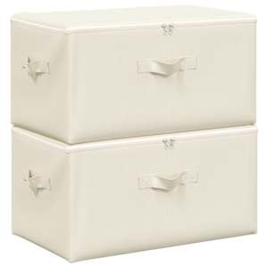 vidaXL hoiukastid 2 tk, kangas, 43 x 34 x 23 cm, kreemjas