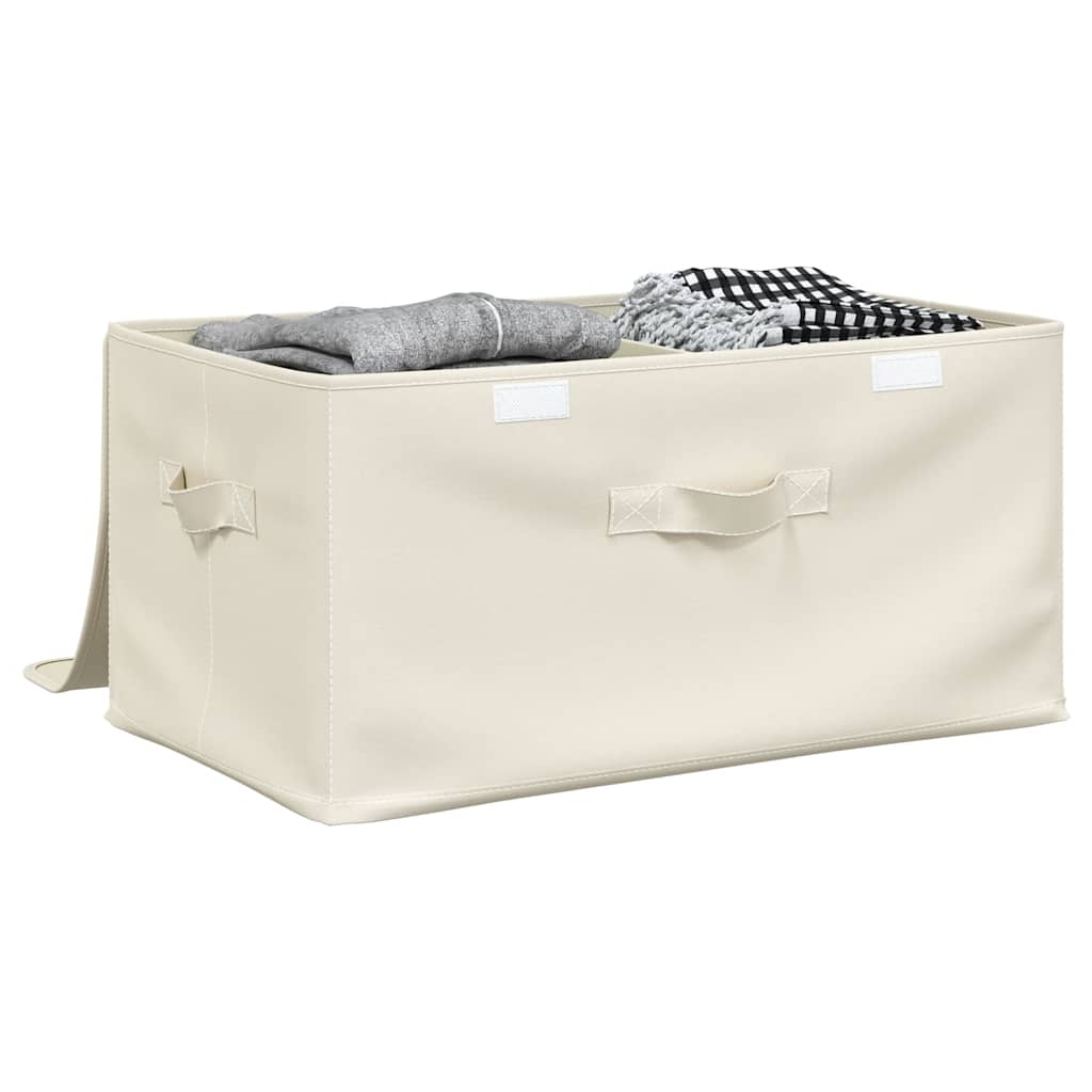 

vidaXL Opbergboxen 2 st 43x34x23 cm stof crèmekleurig
