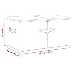 Úložné boxy 2 ks textil 43 x 34 x 23 cm krémové - obrázek 11