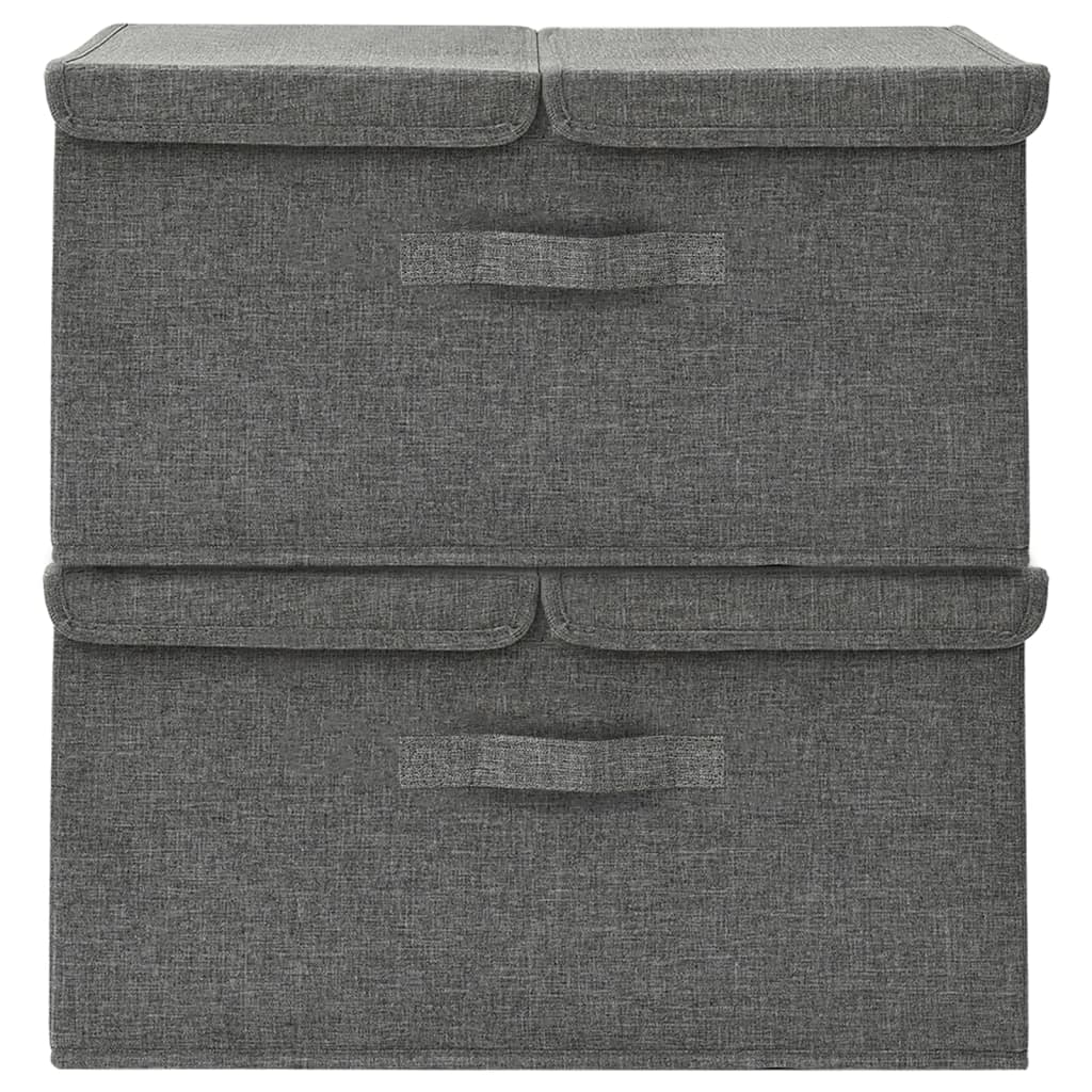 

vidaXL Opbergboxen 2 st 50x30x25 cm stof antracietkleurig