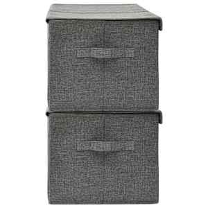 Úložné boxy 2 ks textil 50 x 30 x 25 cm antracitové - obrázek 7
