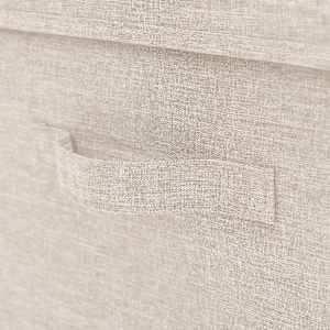 Stohovatelné úložné boxy 3dílná sada textil krémové - obrázek 9