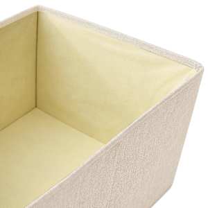 Stohovatelné úložné boxy 3dílná sada textil krémové - obrázek 10