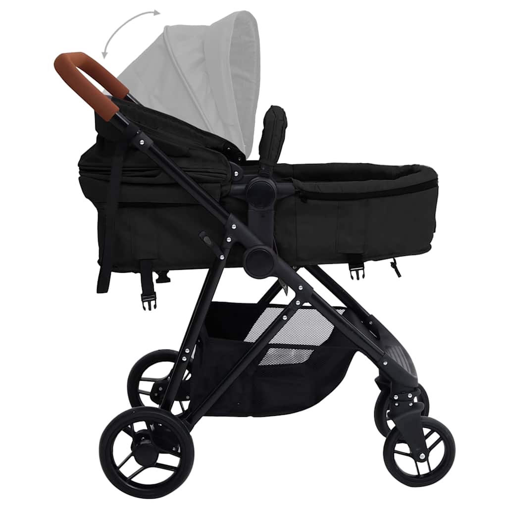 Kinderwagen Kombikinderwagen Babyschale Buggy Reisebuggy Kinder Stahl vidaXL - Bild 11 von 28