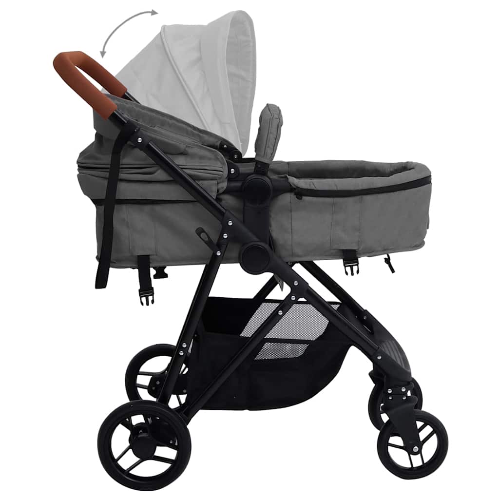 Kinderwagen Kombikinderwagen Babyschale Buggy Reisebuggy Kinder Stahl vidaXL - Bild 22 von 28