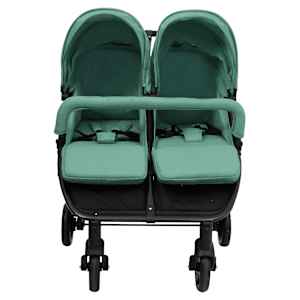 vidaXL Carrito para gemelos de acero verde y negro