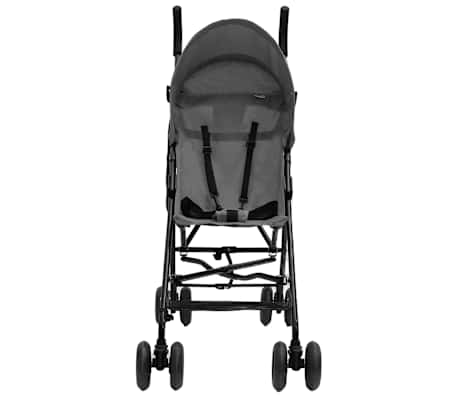 vidaXL Poussette b&eacute;b&eacute; Gris clair et noir Acier