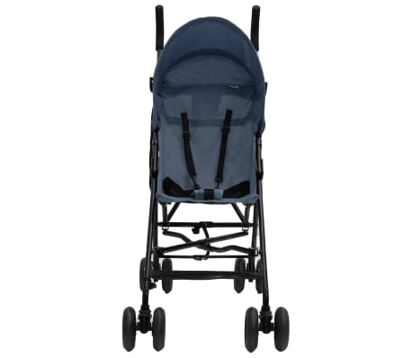 vidaXL Kinderwagen Marineblau und Schwarz Stahl