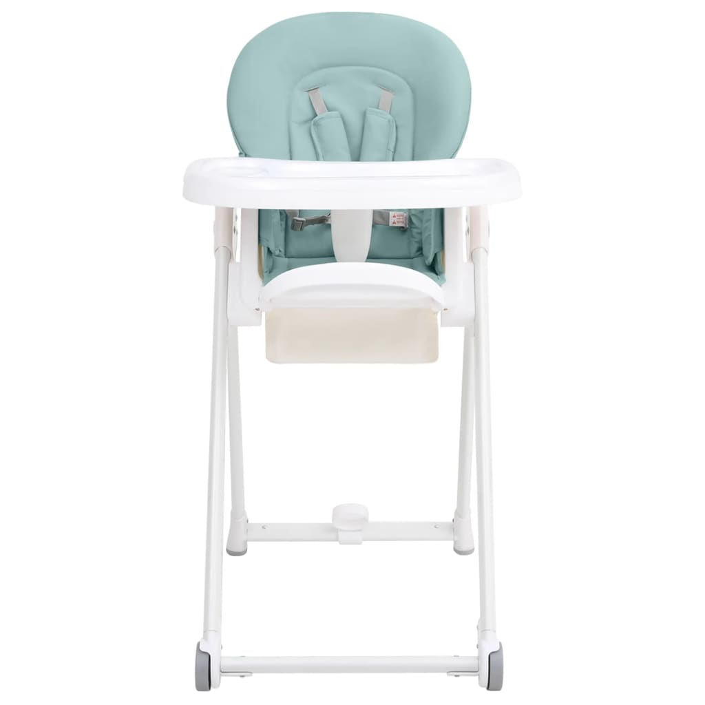 vidaXL Aukšta maitinimo kėdutė, turkio spalvos, aliuminis