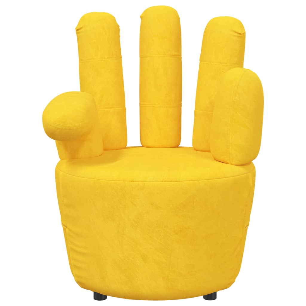 vidaXL Scaun în formă de mână, galben muștar, catifea
