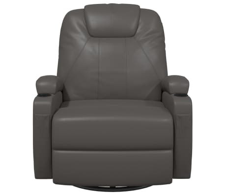 vidaXL Fauteuil à bascule de massage Anthracite Similicuir