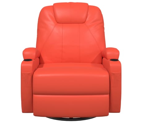 vidaXL Fauteuil à bascule de massage Rouge Similicuir