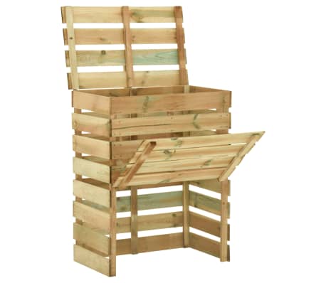 vidaXL Sodo komposto dėžės, 2vnt., 80x50x100cm, impregnuota pušis