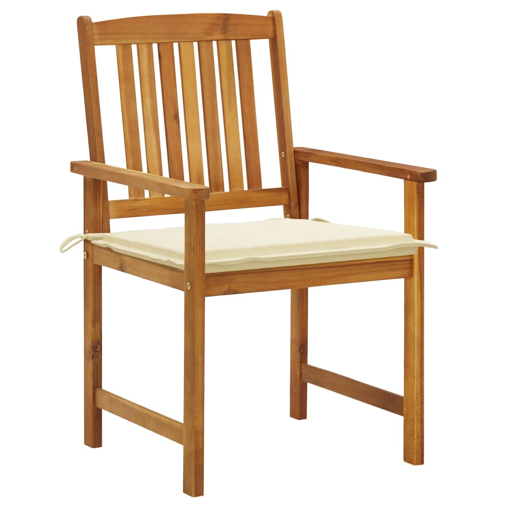 

vidaXL Tuinstoelen 6 st met kussens massief acaciahout