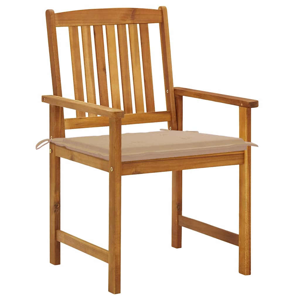

vidaXL Tuinstoelen 6 st met kussens massief acaciahout