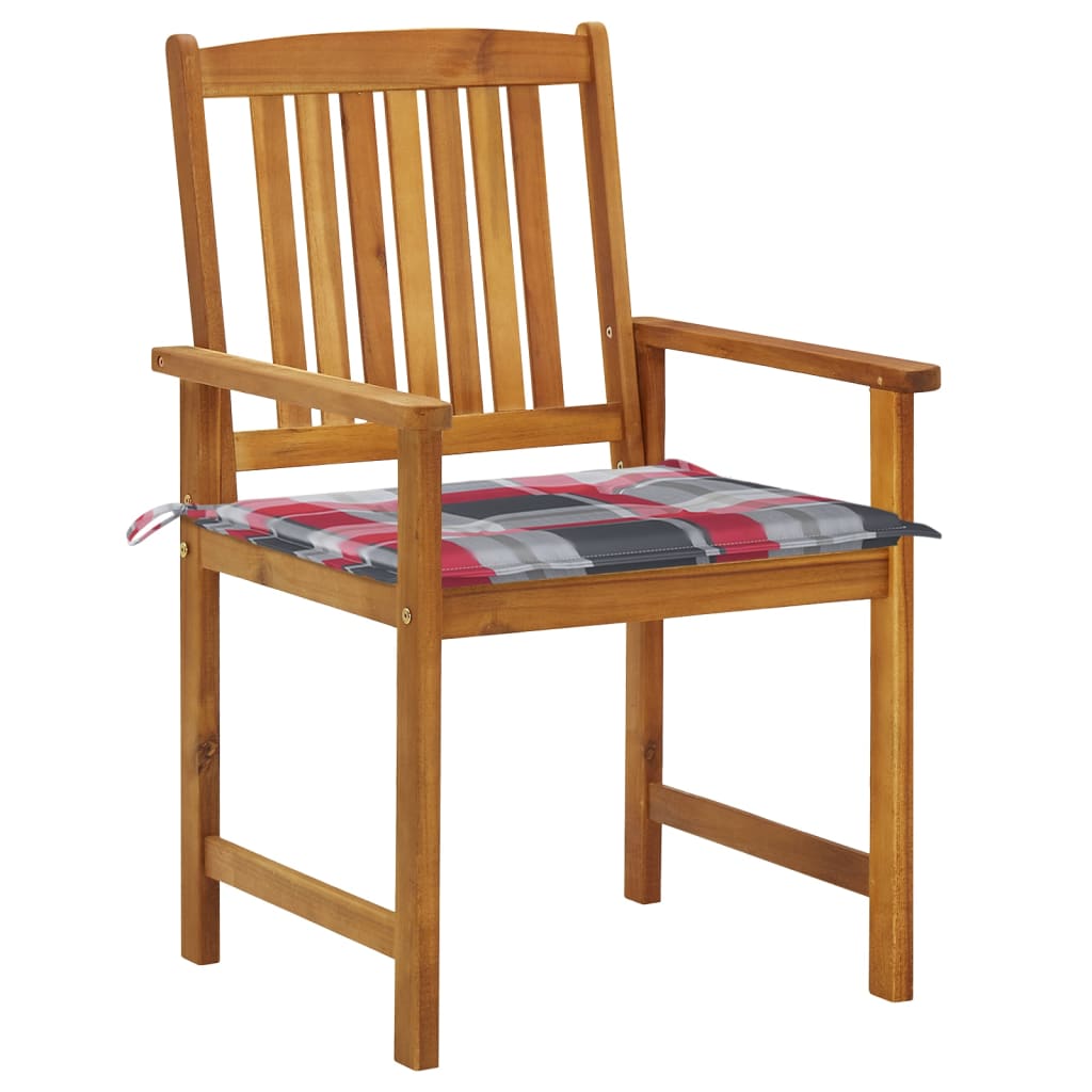 

vidaXL Tuinstoelen 6 st met kussens massief acaciahout