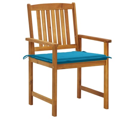 vidaXL Vrtne stolice s jastucima 8 kom od masivnog drva bagrema