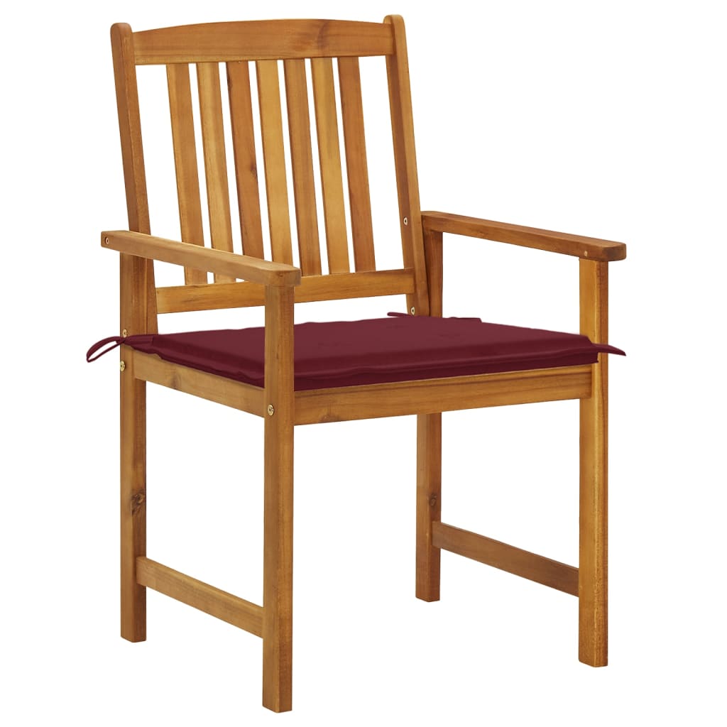 vidaXL Tuinstoelen 8 st met kussens massief acaciahout afbeelding