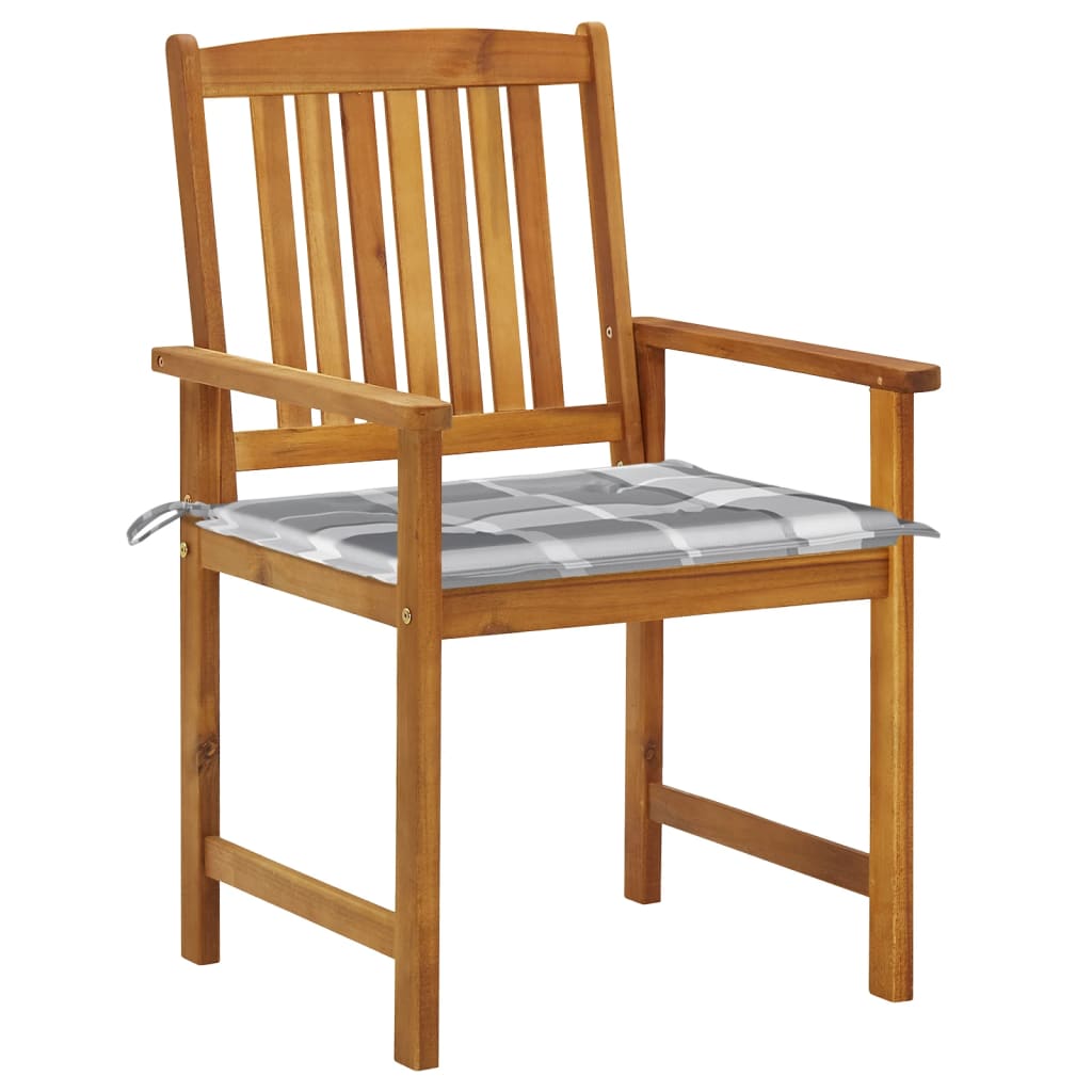 

vidaXL Tuinstoelen 8 st met kussens massief acaciahout