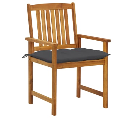 vidaXL Záhradné stoličky s podložkami 6 ks masívne akáciové drevo