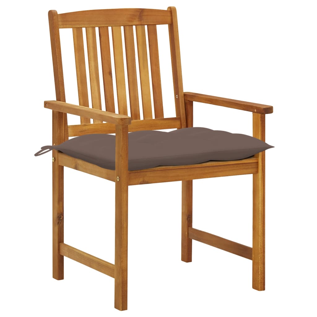 vidaXL Tuinstoelen 6 st met kussens massief acaciahout afbeelding