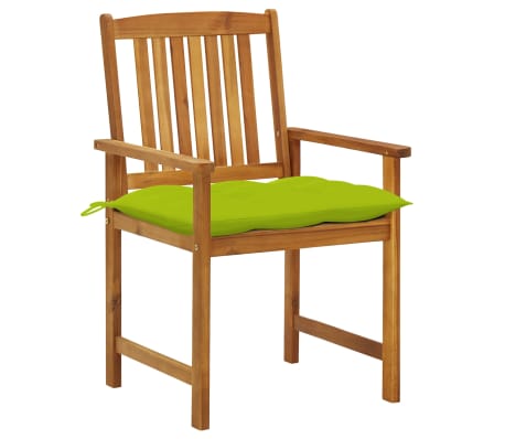 vidaXL Cadeiras de jardim com almofad&otilde;es 8 pcs ac&aacute;cia maci&ccedil;a