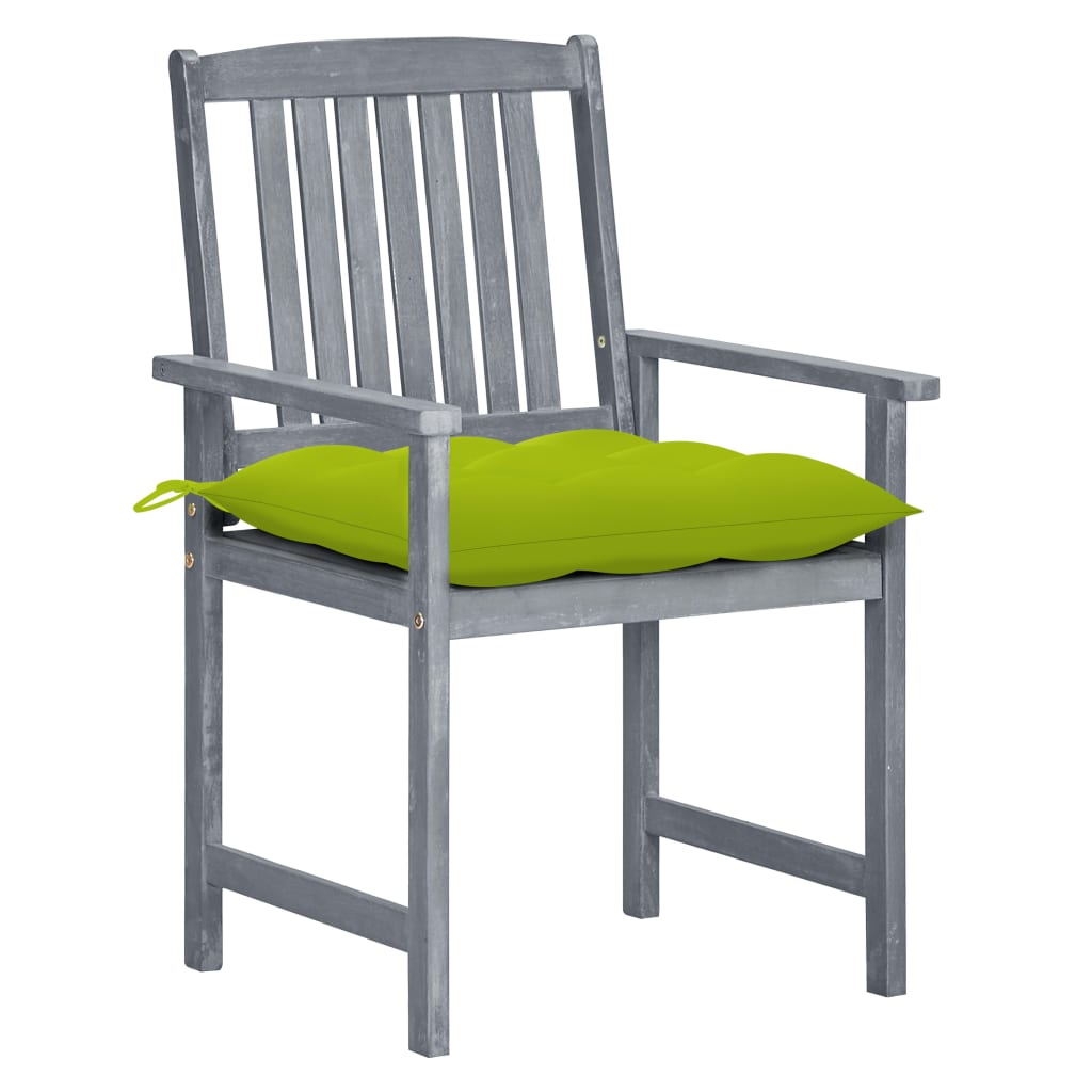 

vidaXL Tuinstoelen 6 st met kussens massief acaciahout grijs