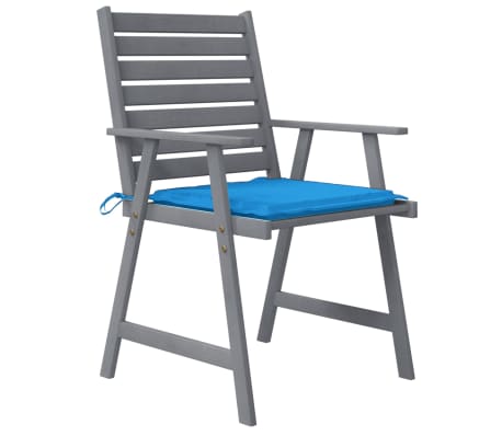 vidaXL Vrtne blagovaonske stolice s jastucima 4 kom od bagremovog drva