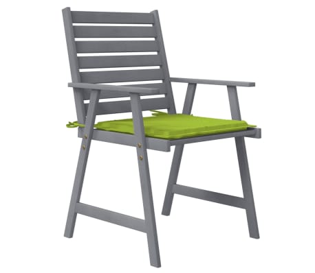 vidaXL Lauko valgomojo kėdės su pagalvėlėmis, 4vnt., akacijos masyvas