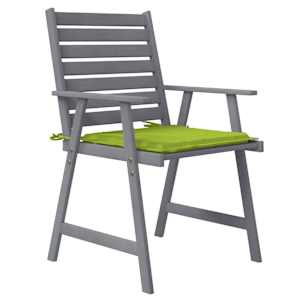 vidaXL Lauko valgomojo kėdės su pagalvėlėmis, 4vnt., akacijos masyvas