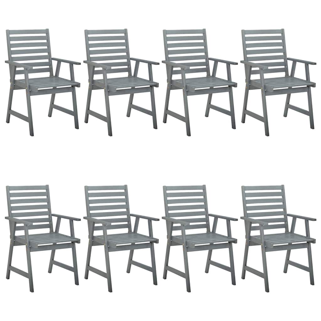 

vidaXL Tuinstoelen 8 st met kussens massief acaciahout