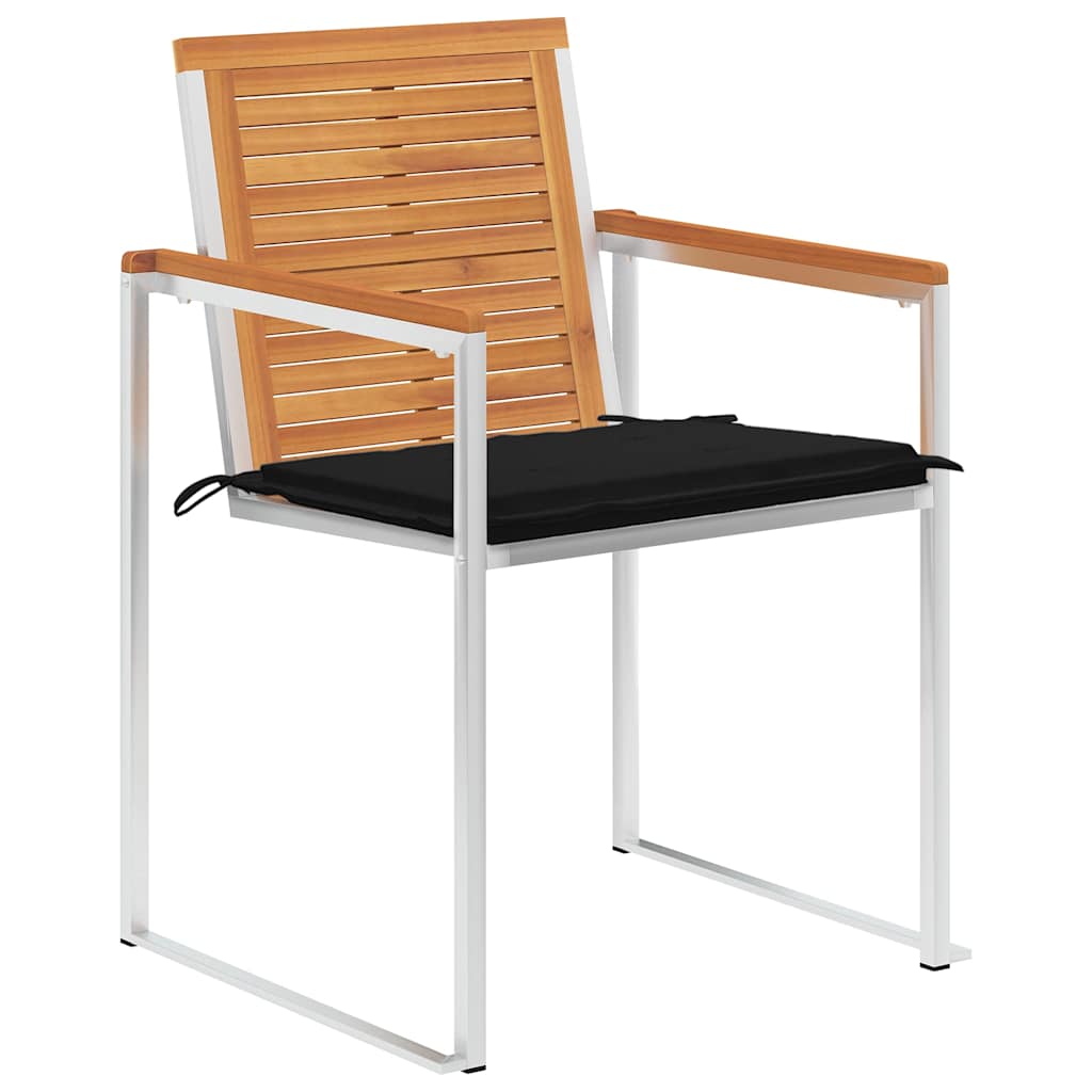 

vidaXL Tuinstoelen 4 st met kussens massief acaciahout