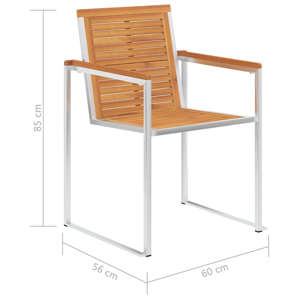 Zahradní židle 4 ks s poduškami masivní akáciové dřevo