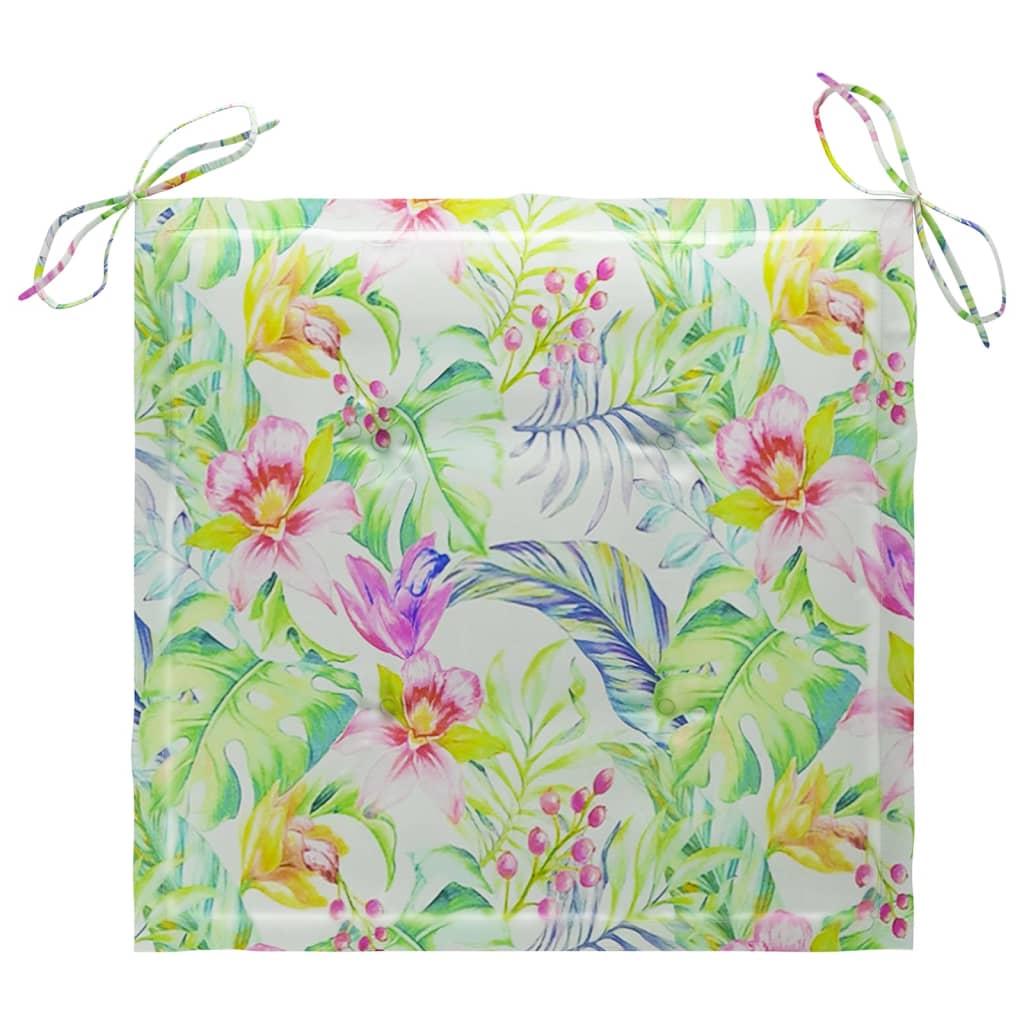 6 db tömör akácfa kerti szék párnákkal