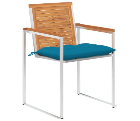 vidaXL Vrtne stolice s jastucima 6 kom od masivnog bagremovog drva