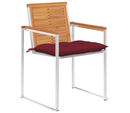 vidaXL Vrtne stolice s jastucima 6 kom od masivnog bagremovog drva